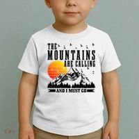 The Mountains Are Calling I Must Go Hiking Camping Climbing Gift Toddler T-Shirt thumb 2