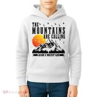 The Mountains Are Calling I Must Go Hiking Camping Climbing Gift Kids Hoodie thumb 4
