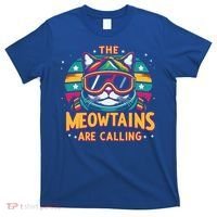 The Meowtains Are Calling Cat Ski Snowboard  T-Shirt thumb 0