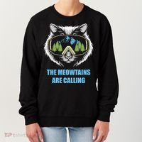 The Meowtains Are Calling Fun Ski And Snowboarder  Women's Sweatshirt thumb 0