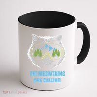 The Meowtains Are Calling Fun Ski And Snowboarder  Coffee Mug thumb 1