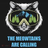 The Meowtains Are Calling Fun Ski And Snowboarder  Women's Hoodie thumb 2