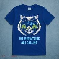 The Meowtains Are Calling Fun Ski And Snowboarder  T-Shirt thumb 5