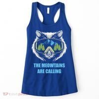 The Meowtains Are Calling Fun Ski And Snowboarder  Women's Tank Top thumb 0
