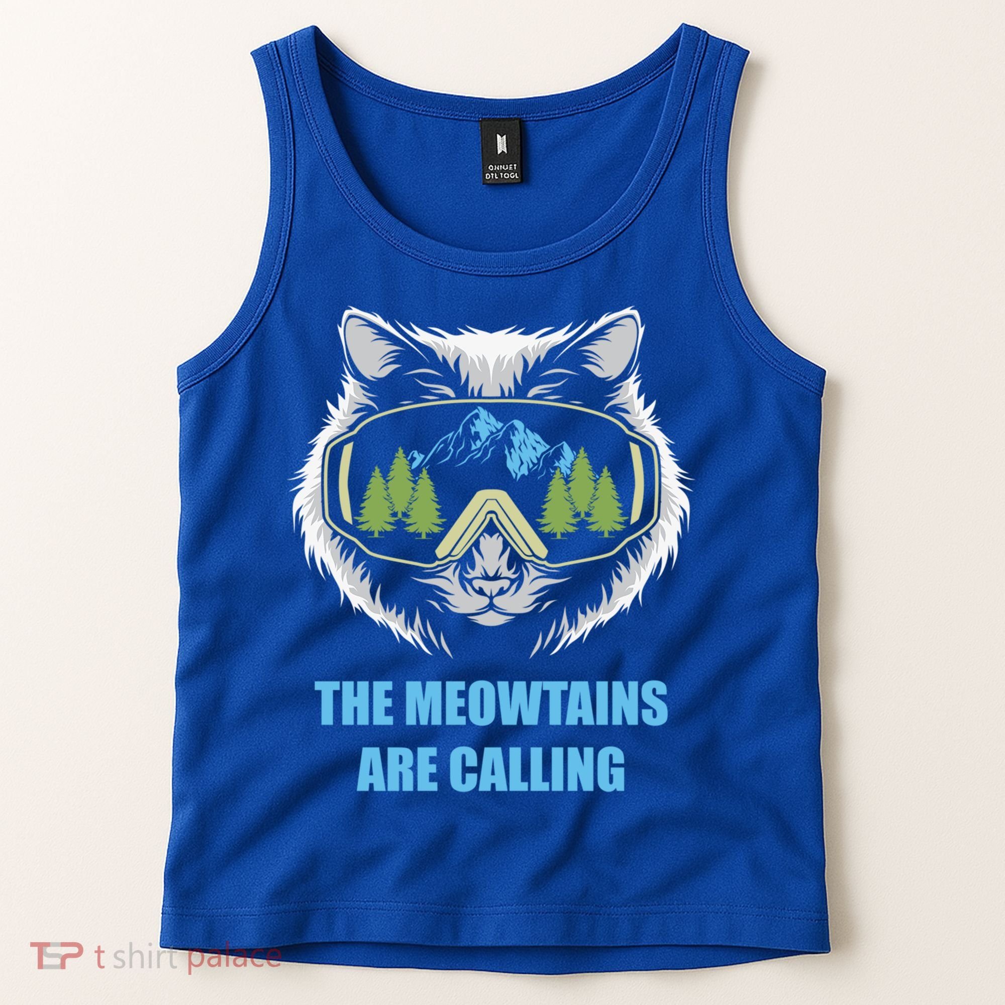 The Meowtains Are Calling Fun Ski And Snowboarder  Tank Top