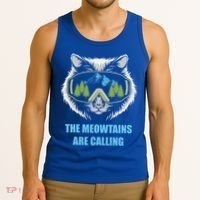 The Meowtains Are Calling Fun Ski And Snowboarder  Tank Top thumb 3