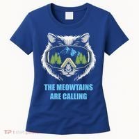 The Meowtains Are Calling Fun Ski And Snowboarder  Women's T-Shirt thumb 0