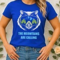 The Meowtains Are Calling Fun Ski And Snowboarder  Women's T-Shirt thumb 2