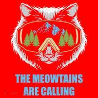 The Meowtains Are Calling Fun Ski And Snowboarder  Santa Hat thumb 1