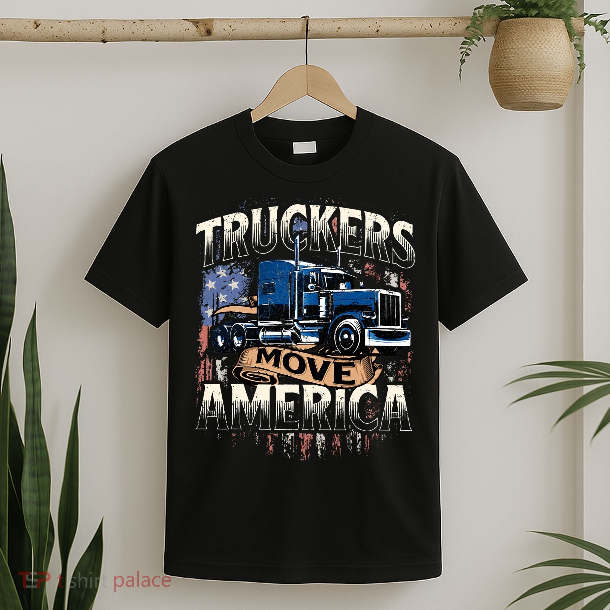 Truckers Move America Semi Truck Driver Trucking Big Rig T-Shirt