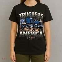Truckers Move America Semi Truck Driver Trucking Big Rig T-Shirt thumb 4