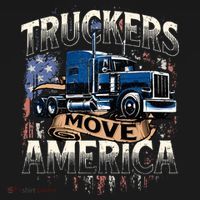 Truckers Move America Semi Truck Driver Trucking Big Rig Women's Tank Top thumb 5