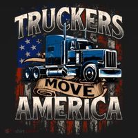 Truckers Move America Cute Gift Semi Truck Driver Trucking Big Rig Cool Gift Women's Hoodie thumb 2