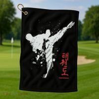 Taekwondo Martial Arts Tkd Gift Golf Towel thumb 1