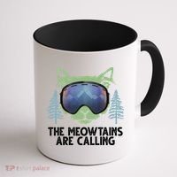 The Meowtains Are Calling Coffee Mug thumb 1