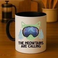 The Meowtains Are Calling Coffee Mug thumb 4