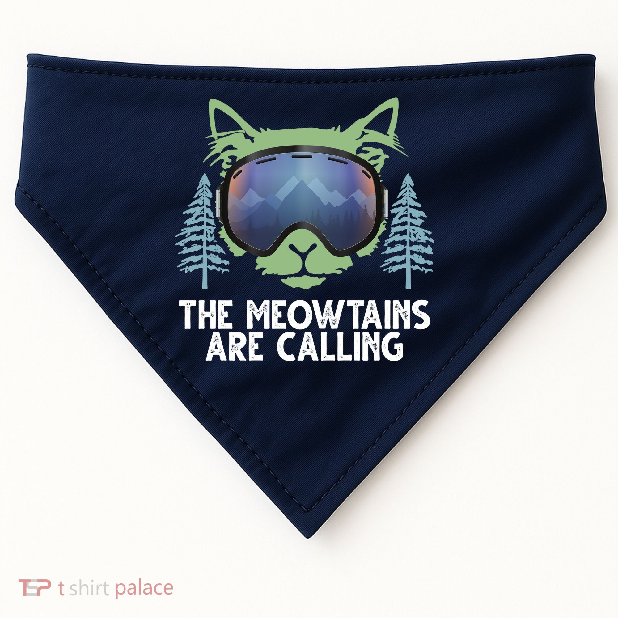 The Meowtains Are Calling USA-Made Doggie Bandana