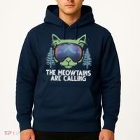 The Meowtains Are Calling Hoodie thumb 2
