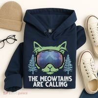 The Meowtains Are Calling Hoodie thumb 4