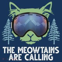 The Meowtains Are Calling T-Shirt thumb 7