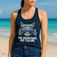 The Meowtains Are Calling Women's Tank Top thumb 2