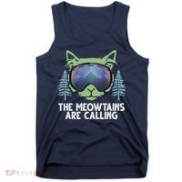 The Meowtains Are Calling Tank Top thumb 0