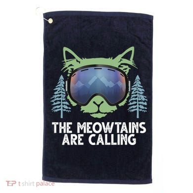 The Meowtains Are Calling Golf Towel