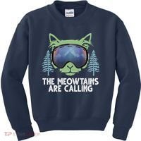 The Meowtains Are Calling Kids Sweatshirt thumb 0