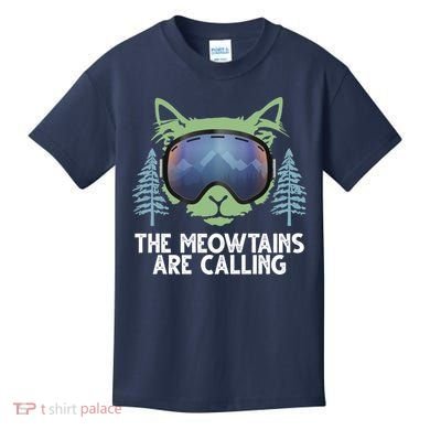 The Meowtains Are Calling Kids T-Shirt