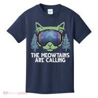 The Meowtains Are Calling Kids T-Shirt thumb 0