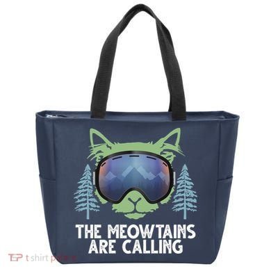The Meowtains Are Calling Tote Bag