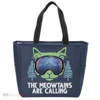 The Meowtains Are Calling Tote Bag thumb 0