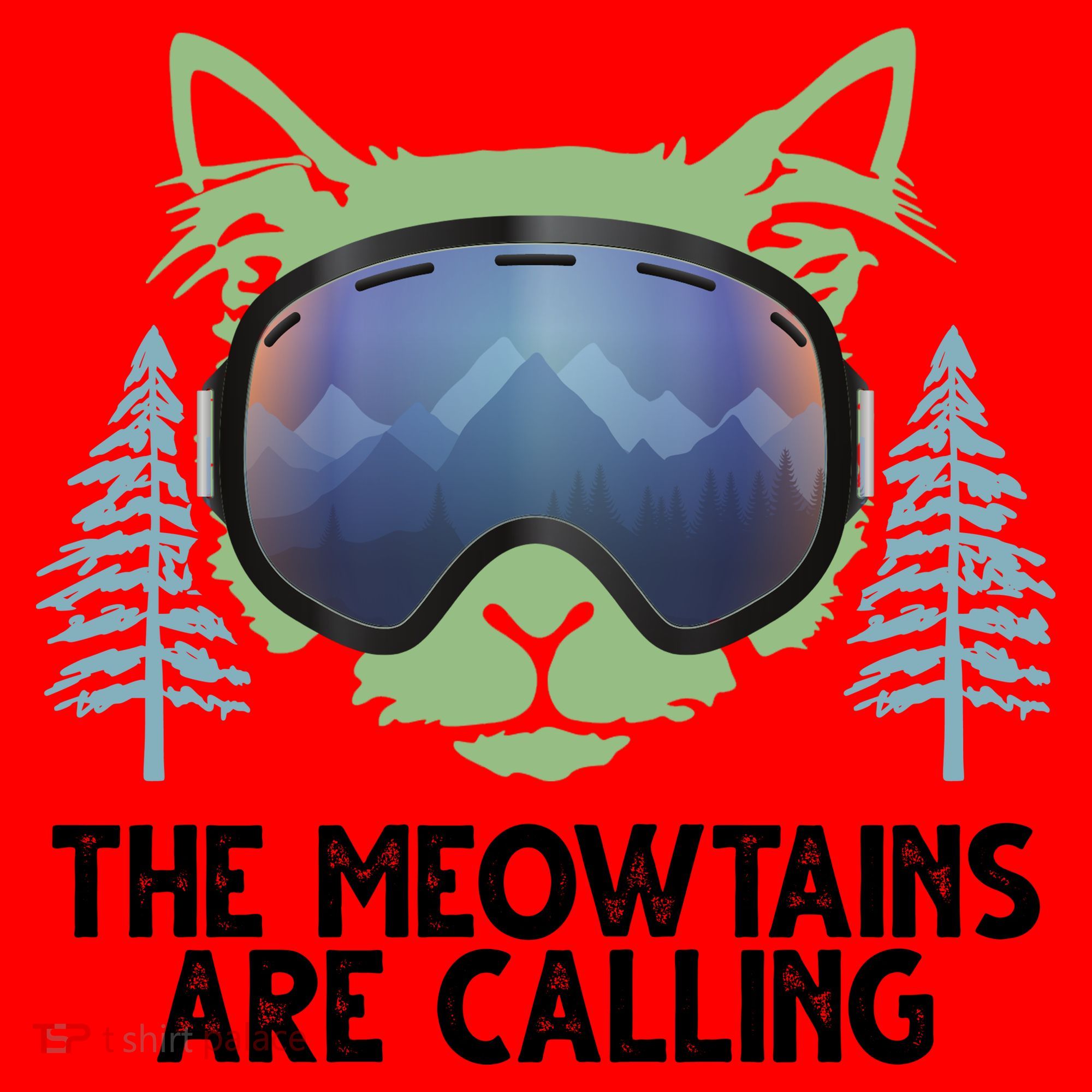 The Meowtains Are Calling Santa Hat