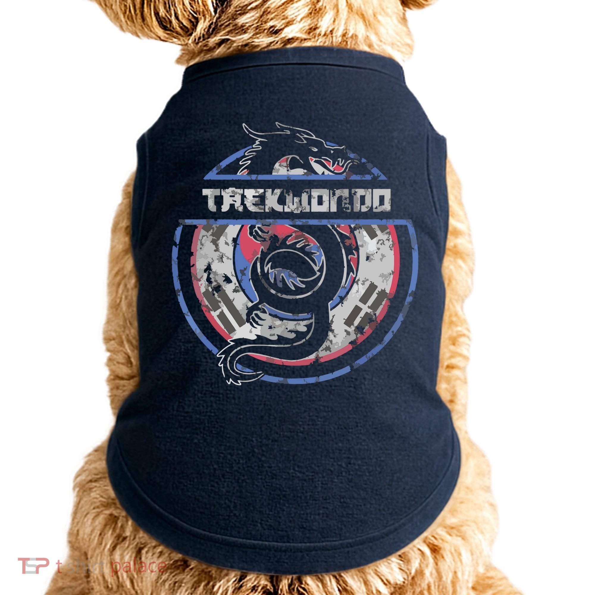 Taekwondo Martial Arts Gift Dragon Korean Flag Doggie Tank
