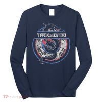 Taekwondo Martial Arts Gift Dragon Korean Flag Long Sleeve Shirt thumb 0