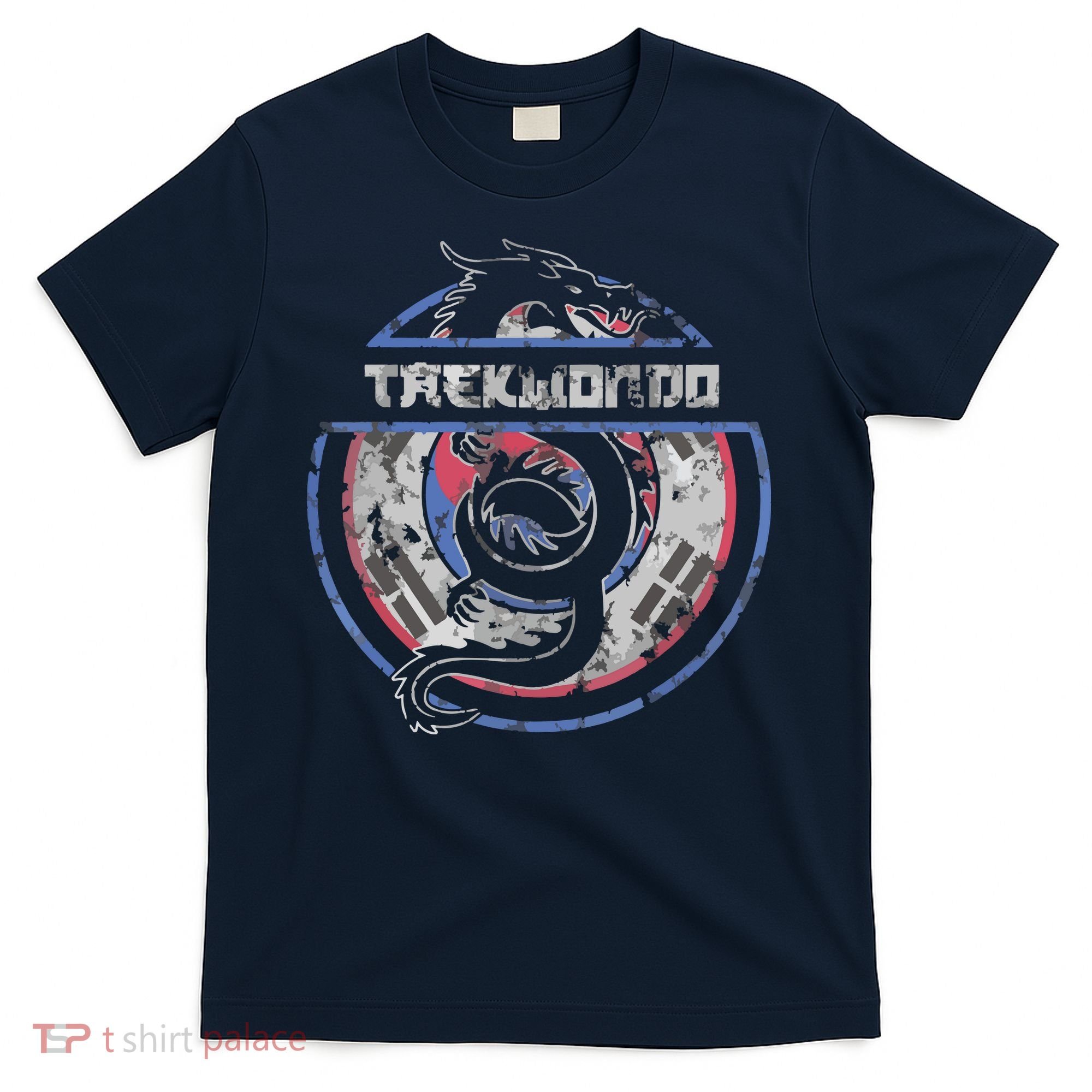 Taekwondo Martial Arts Gift Dragon Korean Flag T-Shirt