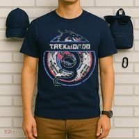 Taekwondo Martial Arts Gift Dragon Korean Flag T-Shirt thumb 6