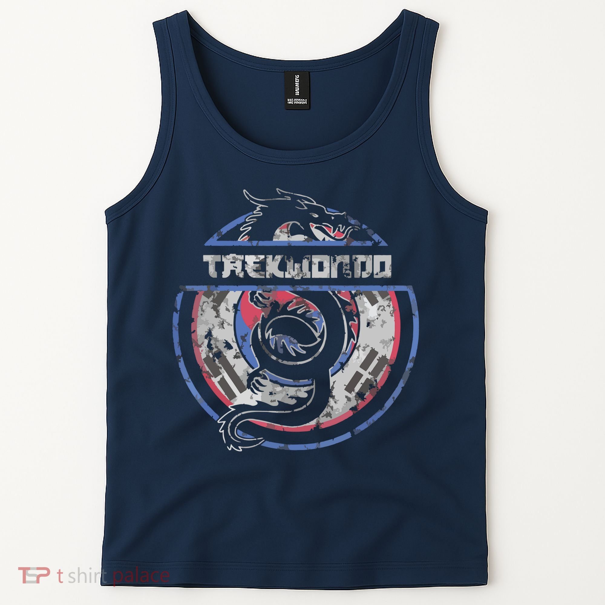 Taekwondo Martial Arts Gift Dragon Korean Flag Tank Top