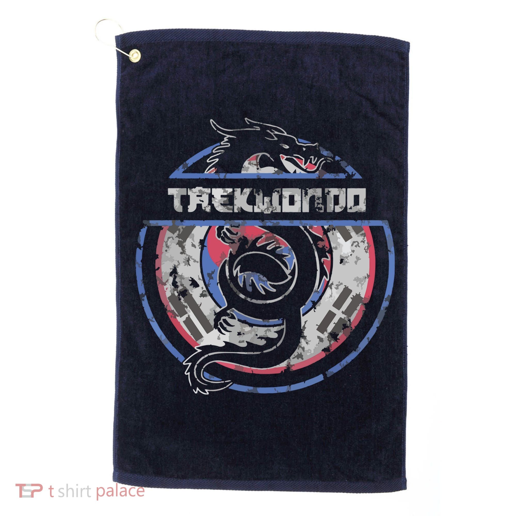 Taekwondo Martial Arts Gift Dragon Korean Flag Golf Towel