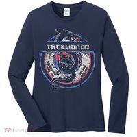Taekwondo Martial Arts Gift Dragon Korean Flag Women's Long Sleeve Shirt thumb 0