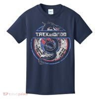 Taekwondo Martial Arts Gift Dragon Korean Flag Kids T-Shirt thumb 0