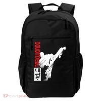 Taekwondo Martial Art Distressed Style Kick Tee Backpack thumb 0