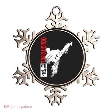 Taekwondo Martial Art Distressed Style Kick Tee Ornament