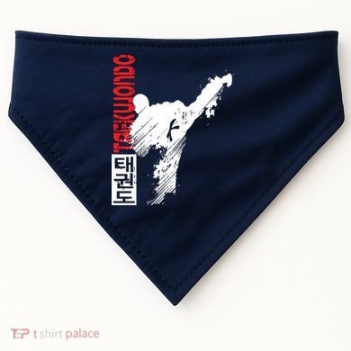Taekwondo Martial Art Distressed Style Kick Tee USA-Made Doggie Bandana