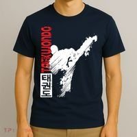 Taekwondo Martial Art Distressed Style Kick Tee T-Shirt thumb 3