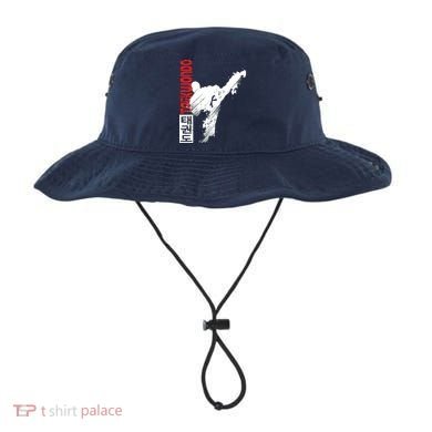 Taekwondo Martial Art Distressed Style Kick Tee Bucket Hat