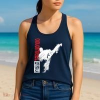 Taekwondo Martial Art Distressed Style Kick Tee Women's Tank Top thumb 2