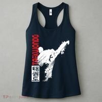 Taekwondo Martial Art Distressed Style Kick Tee Women's Tank Top thumb 3