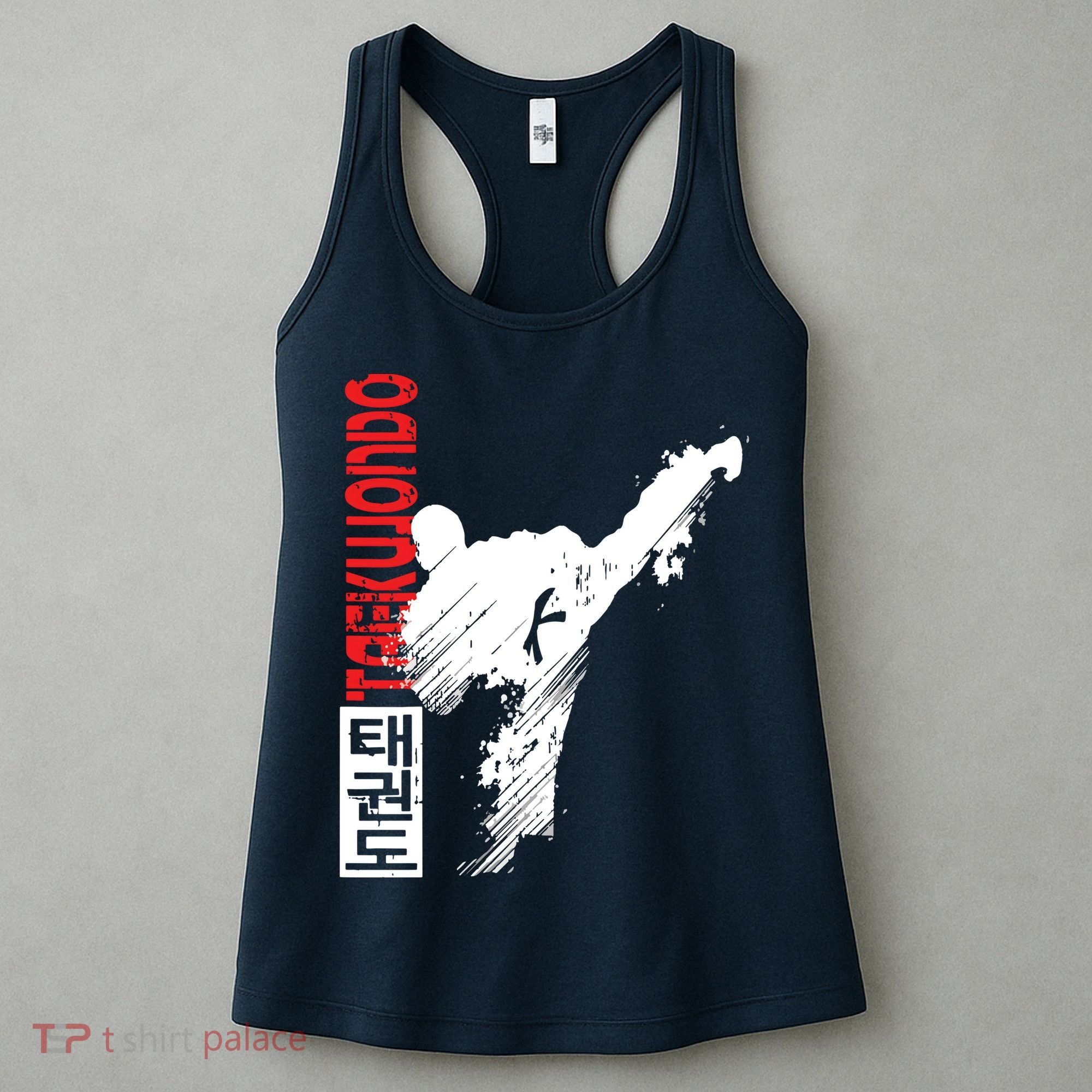 Taekwondo Martial Art Distressed Style Kick Tee Women's Tank Top