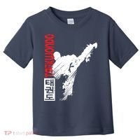 Taekwondo Martial Art Distressed Style Kick Tee Toddler T-Shirt thumb 0